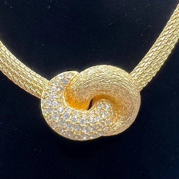 RARE 1980’s Vintage Christian Dior Love Knot Necklace & Earrings - Picture 3 of 10